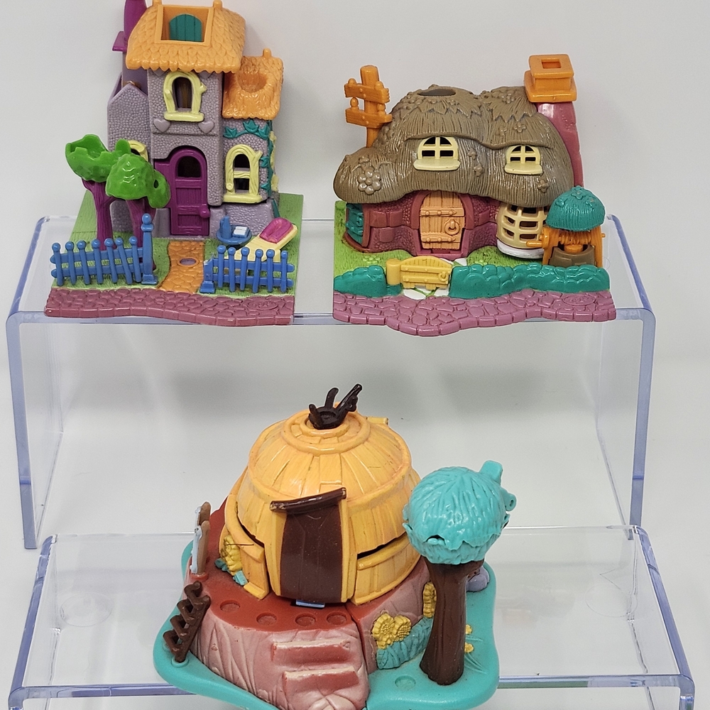 1990s Polly Pocket Bluebird Houses Lot Of 3